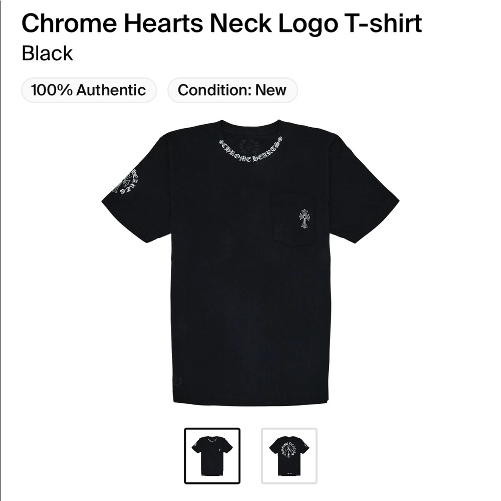 Chrome hearts neck logo Tee
